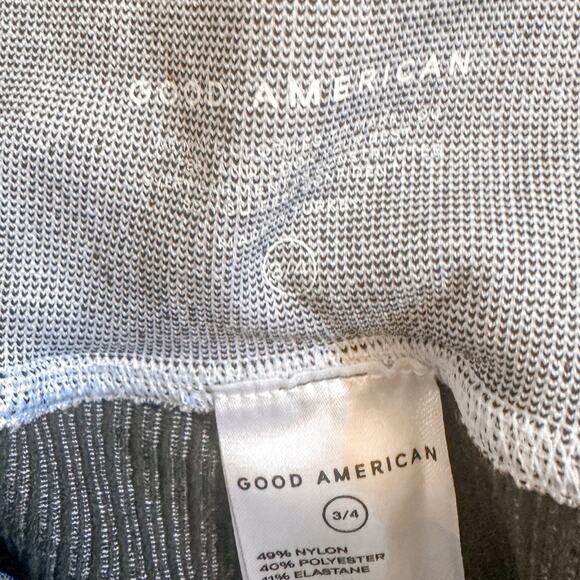 Good American Seamless Core Power Legging Black White, EUC, Size Large XL - Picture 9 of 10